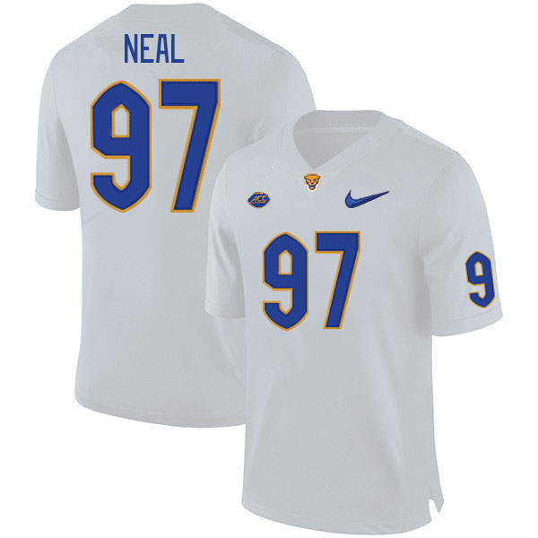 Men #97 Isaiah Neal Pitt Panthers College Football Jerseys Stitched Sale-White